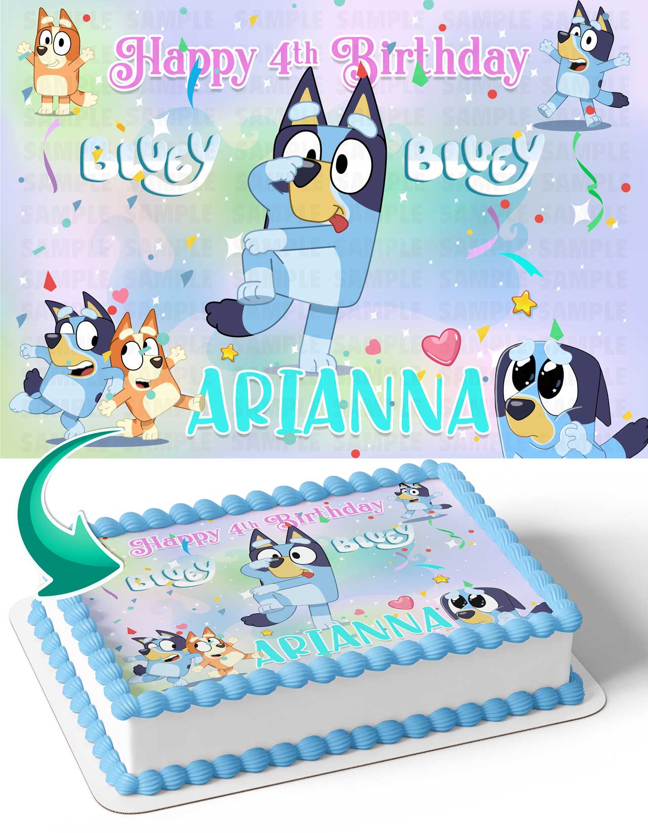 Bluey Birthday Party Decorations Bluey Birthday Cake Topper 