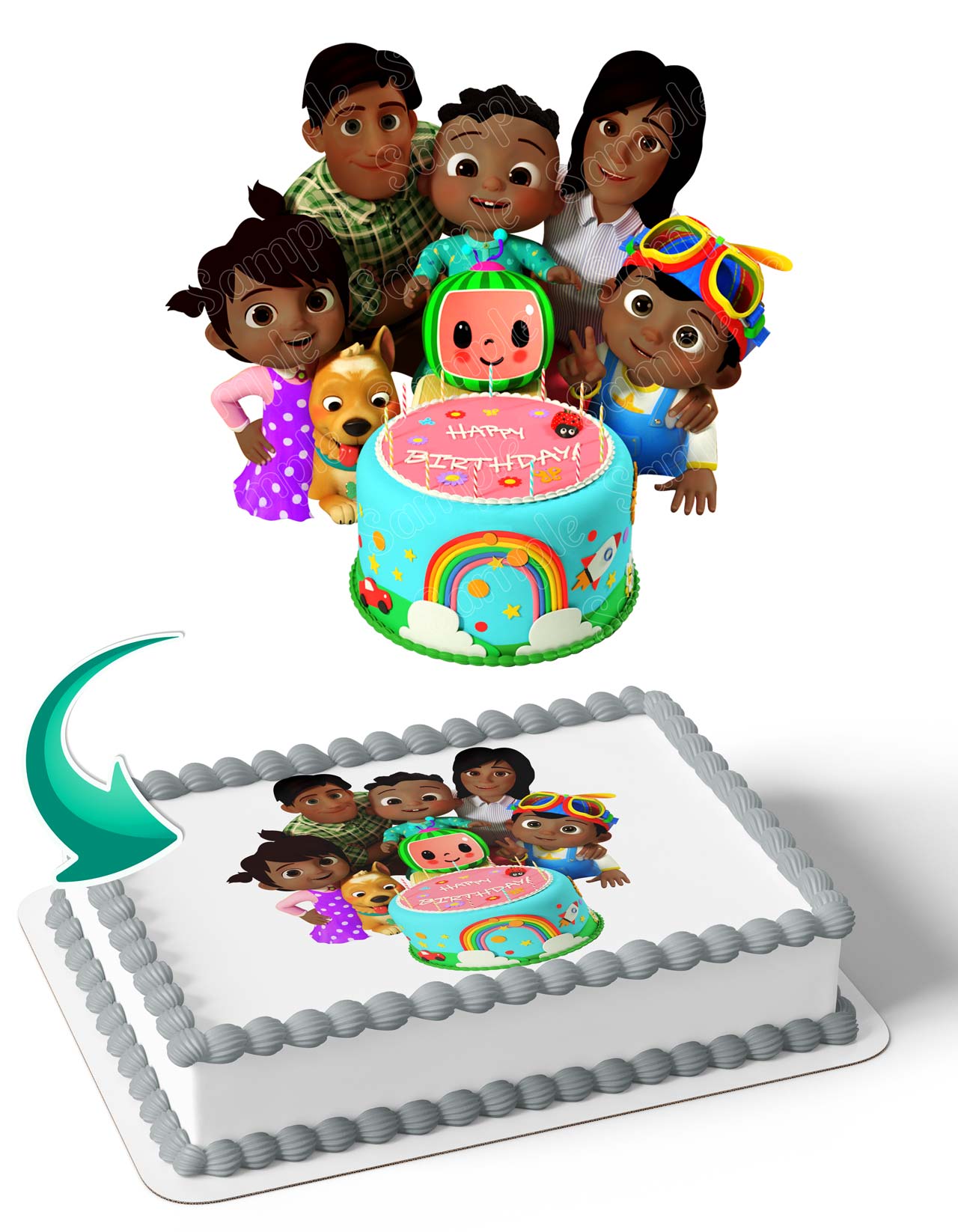 CocoMelon African American Cake LG Edible Cake Toppers – Ediblecakeimage