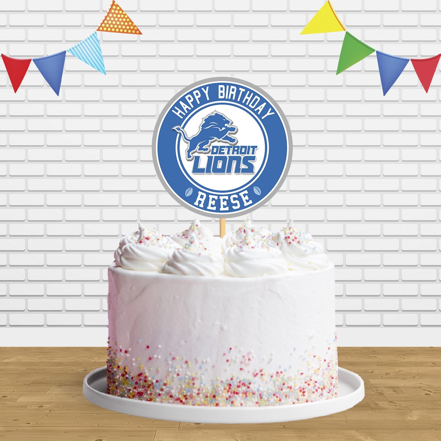 Detroit Lions Birthday Banner Instant Download