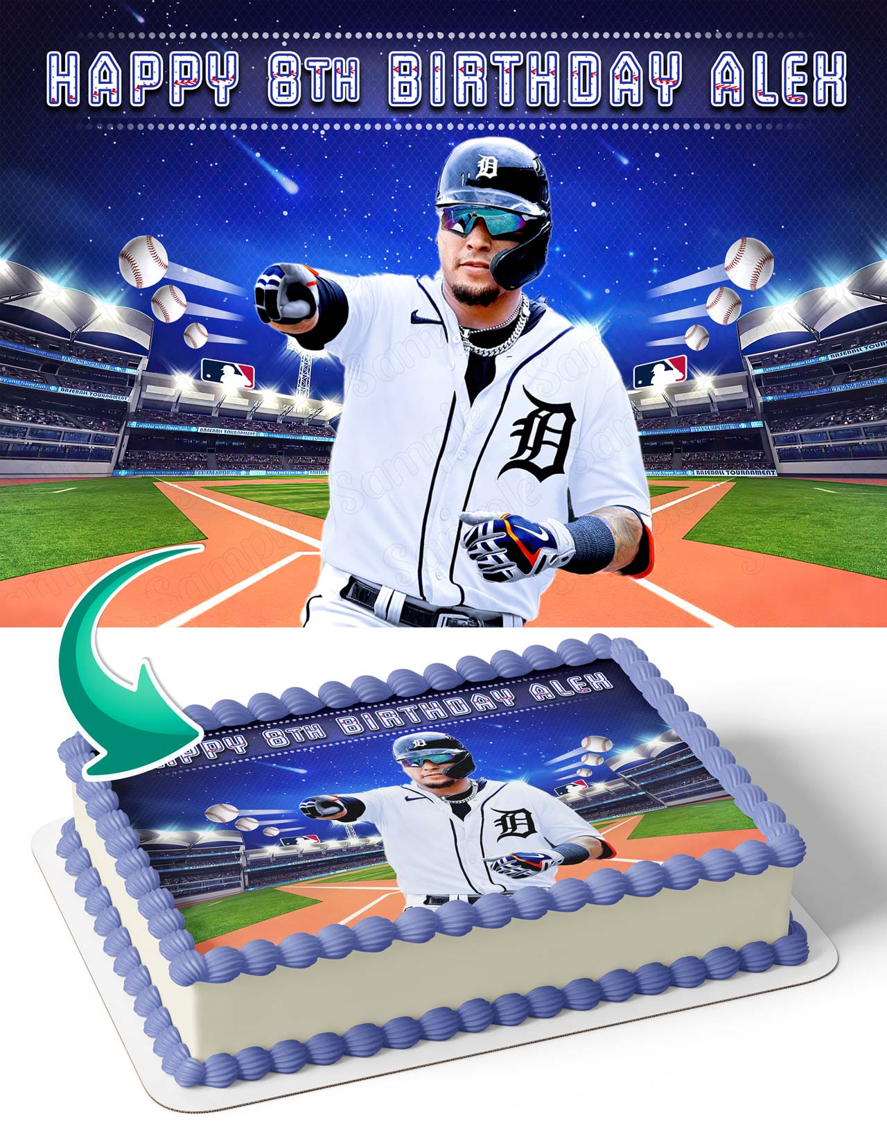Detroit Tigers Javier Baez Javi Edible Cake Toppers – Ediblecakeimage
