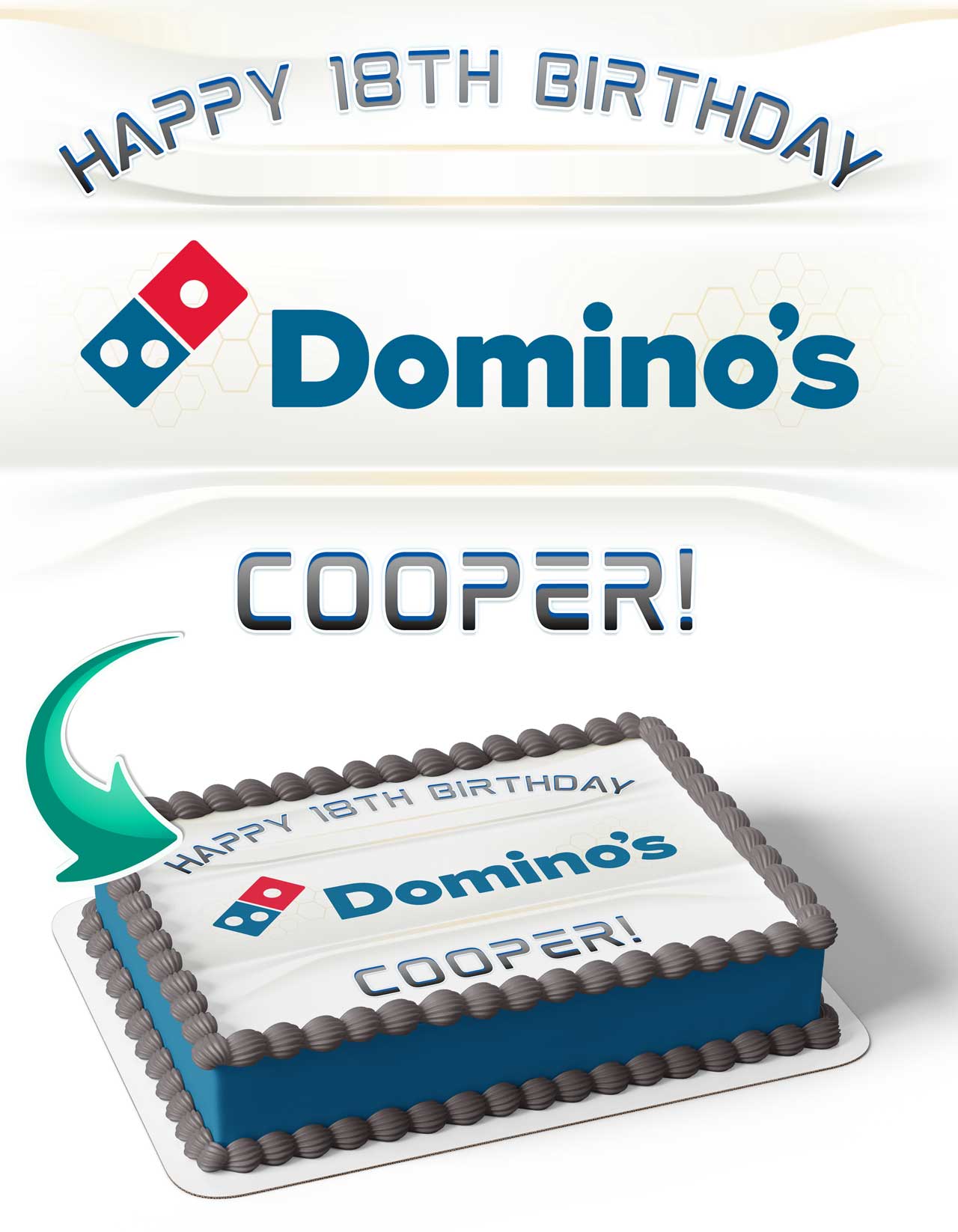 Dominos Pizza Edible Cake Toppers Ediblecakeimage