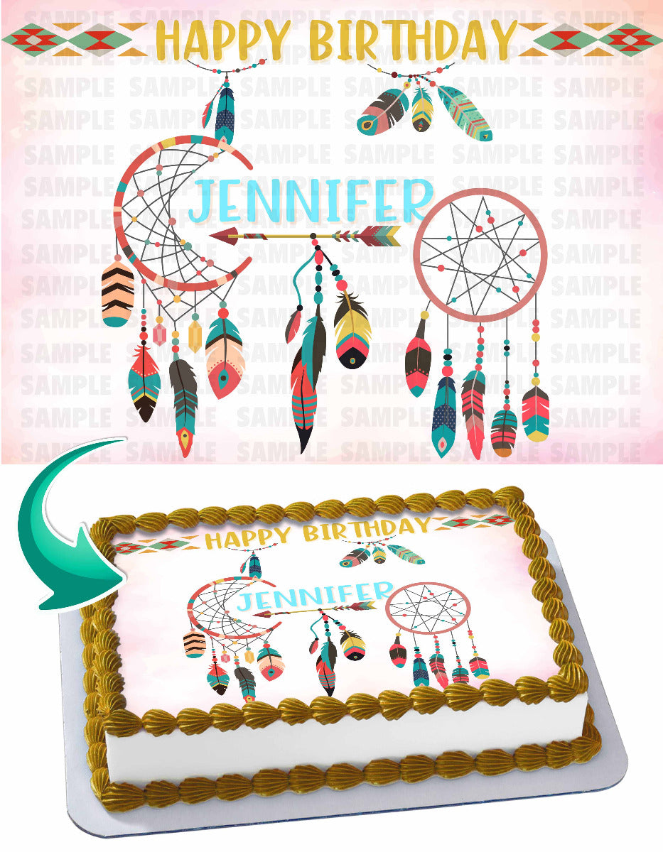 Dream Catcher Bojo Edible Cake Toppers Ediblecakeimage