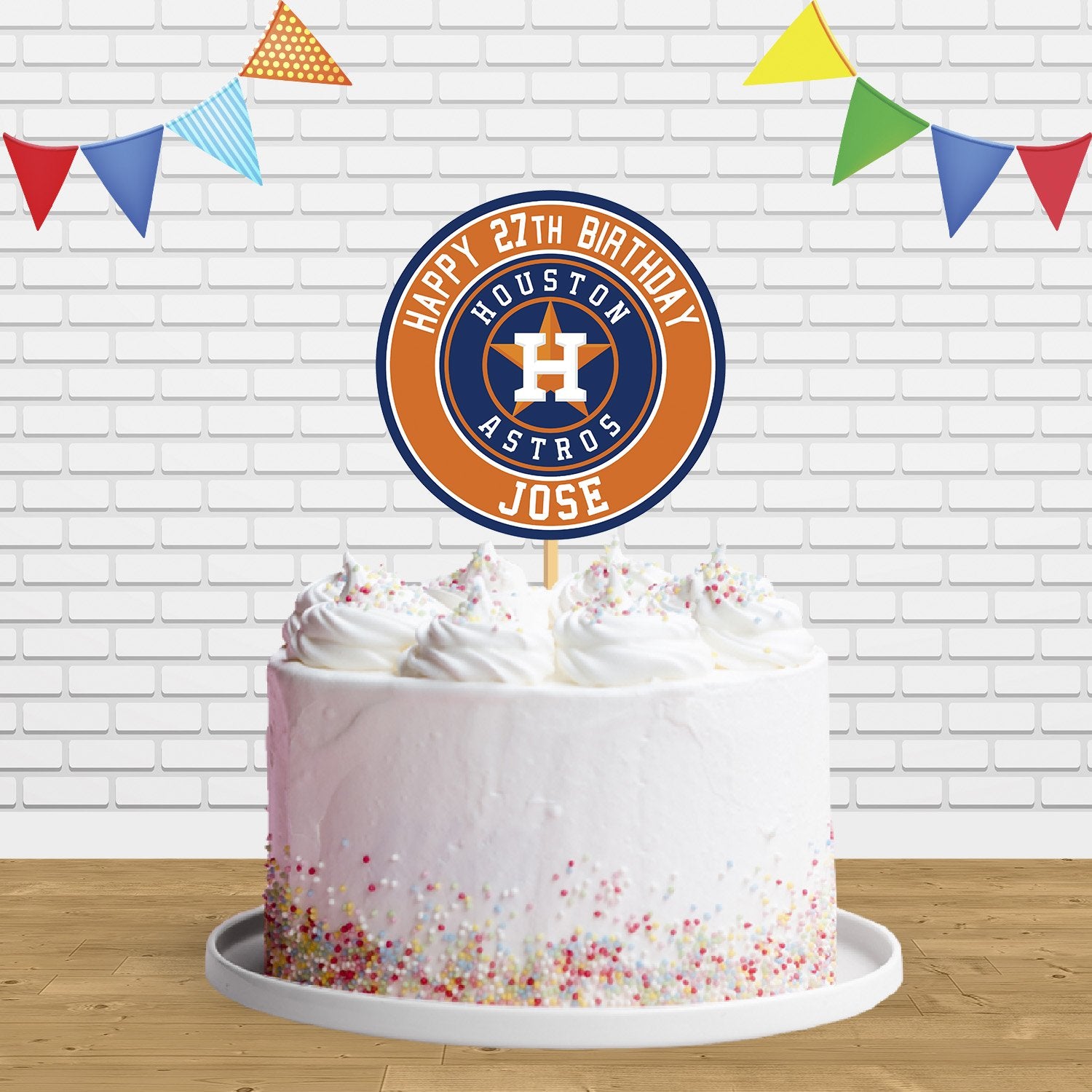 Houston Astros Edible Image Cake Topper