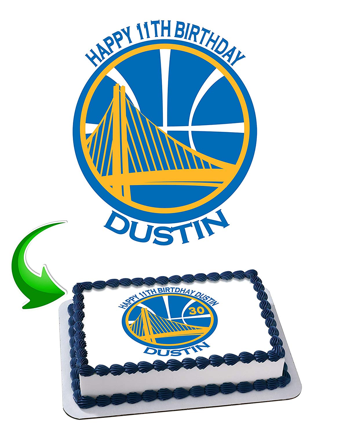 Steph Curry receives Warriors-themed birthday cake