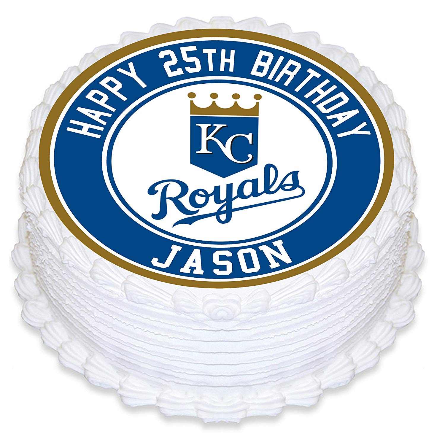 Kansas City Royals Baseball Edible Cake Toppers Round – Ediblecakeimage