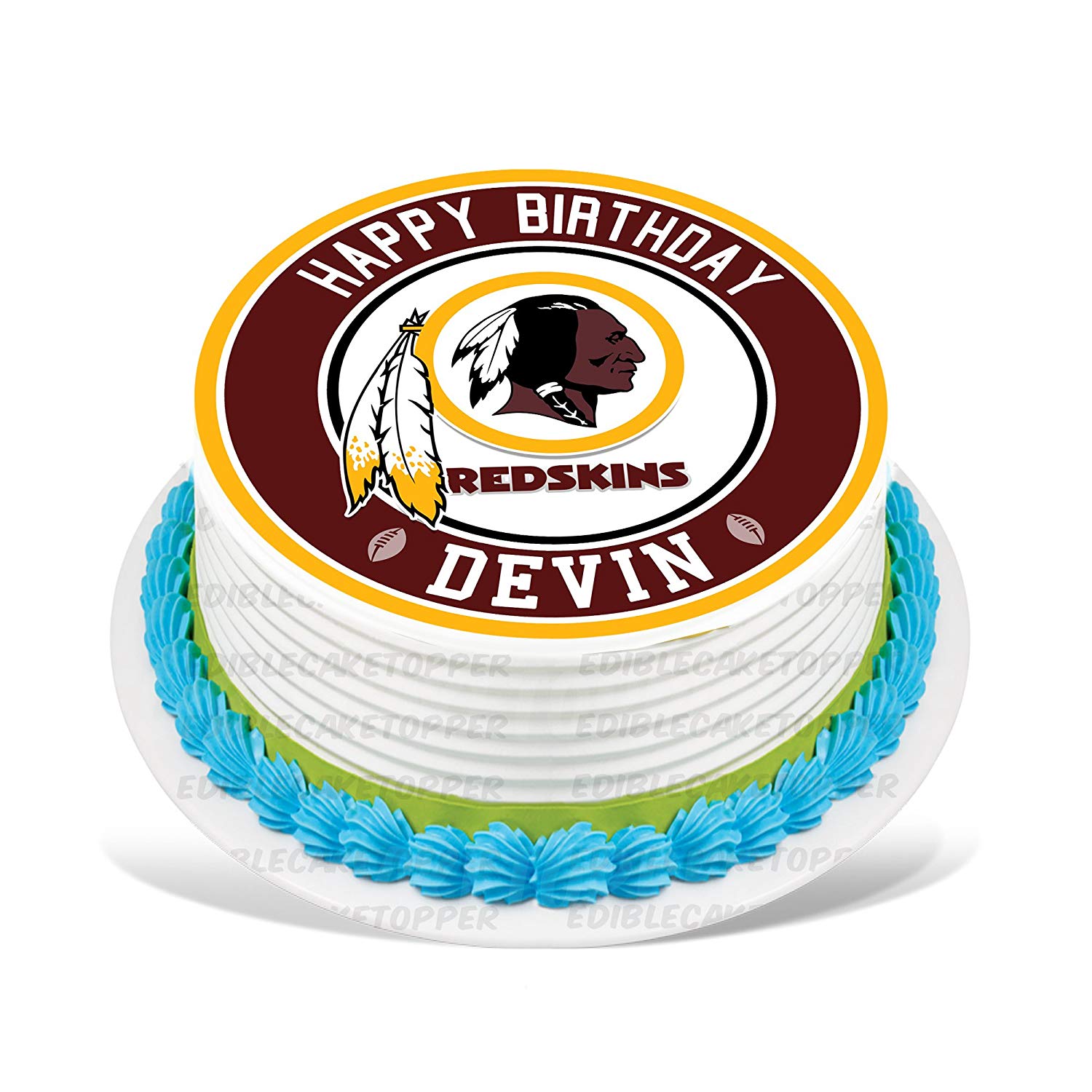 Washington Redskins Edible Cake Toppers Round – Ediblecakeimage