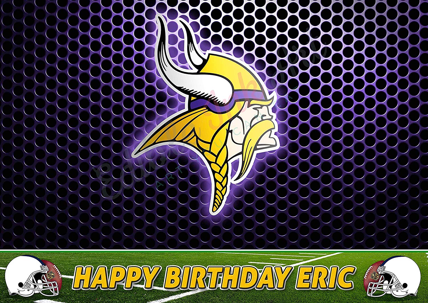 Minnesota Vikings Edible Image Cake Topper