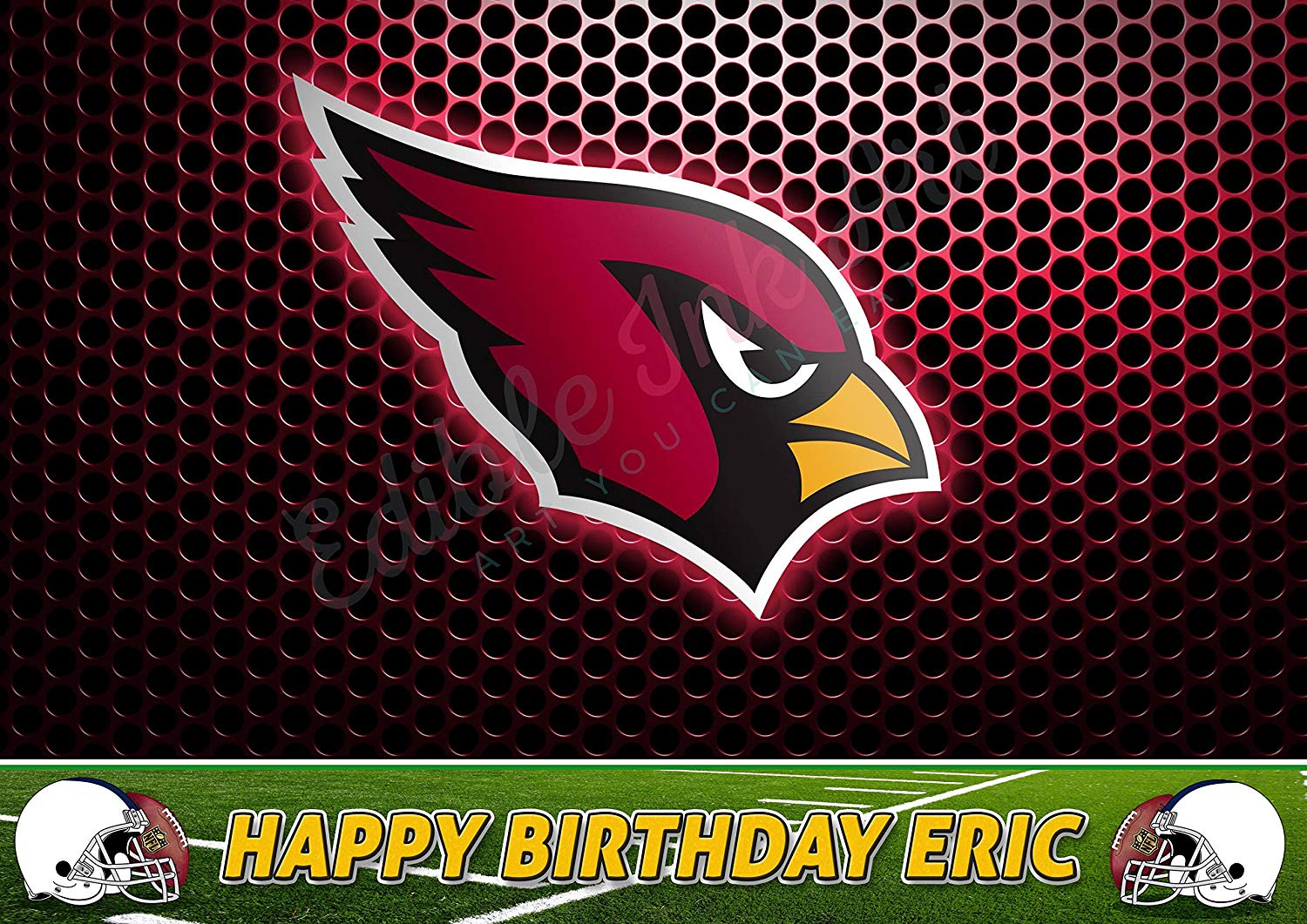 Arizona Cardinals Edible Image Cake Topper Personalized Birthday