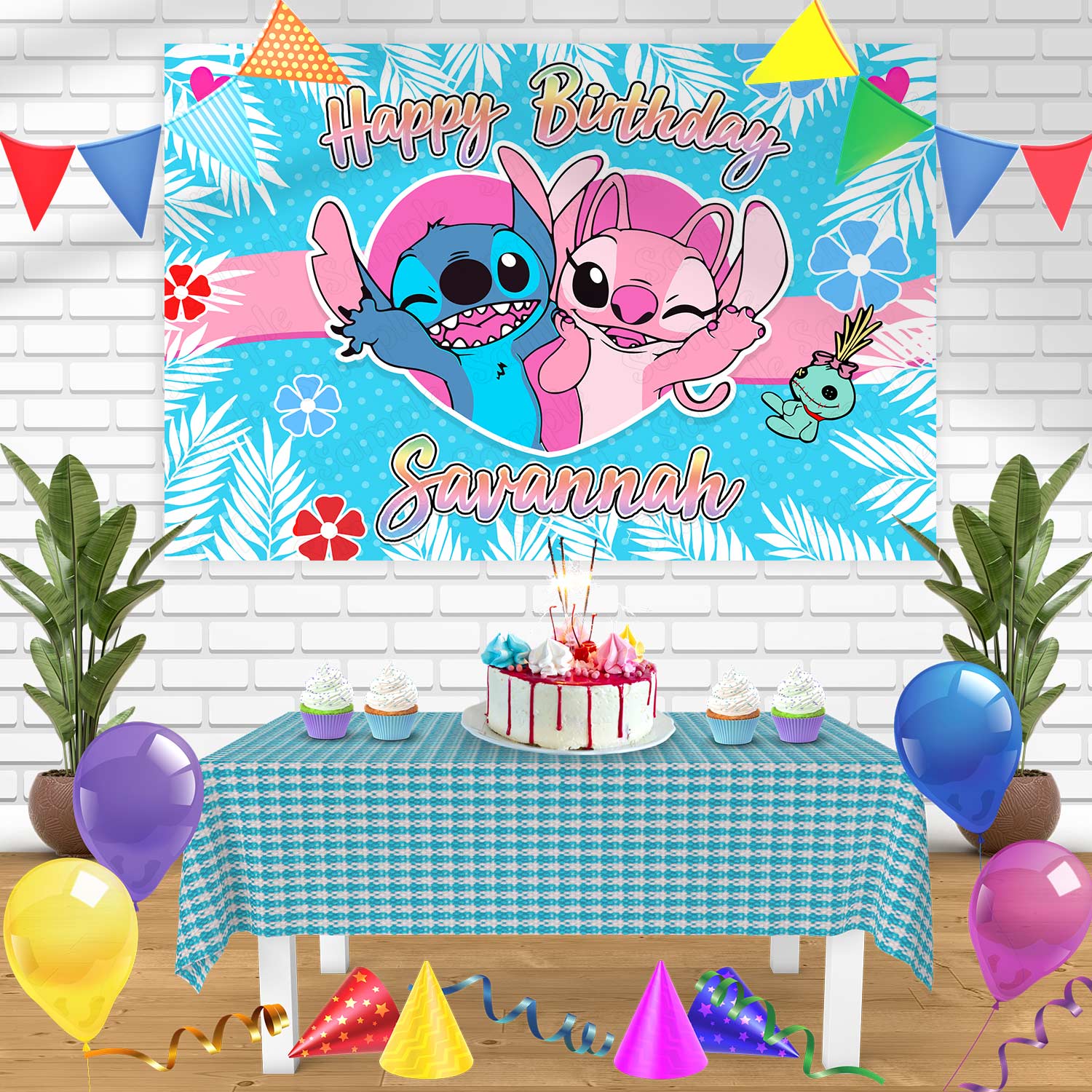 Lilo Stitch Angel Experiment 624 Pink Edible Cake Toppers – Ediblecakeimage