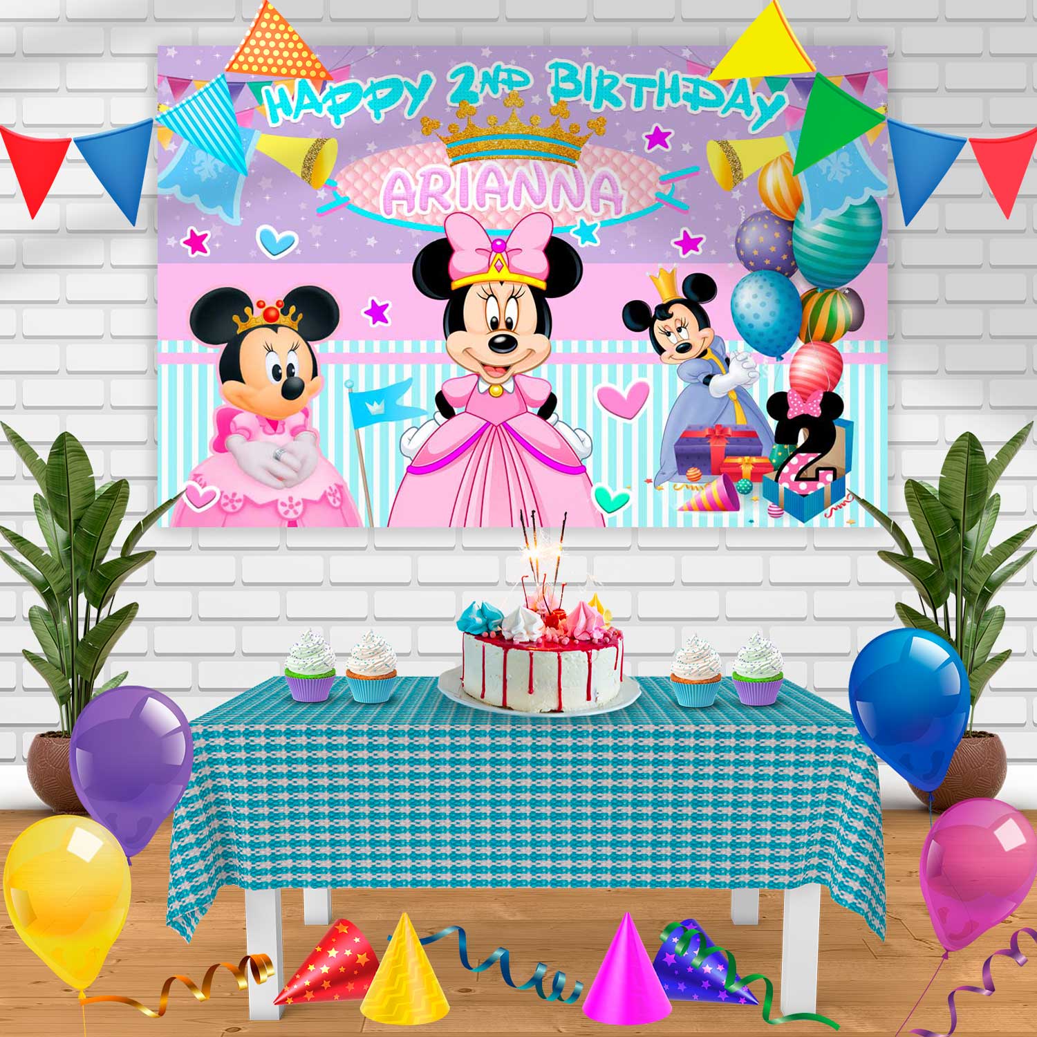 Custom Minnie Mouse Birthday Vinyl Banner, Minnie Mouse Party, hotsell