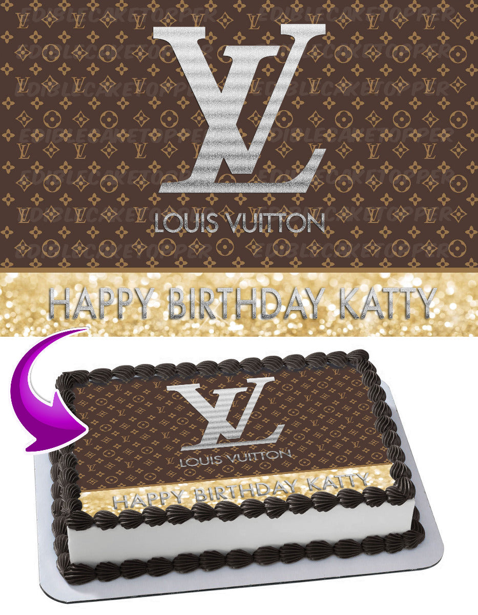 louis vuitton cake  Louis vuitton cake, Cake decorating with