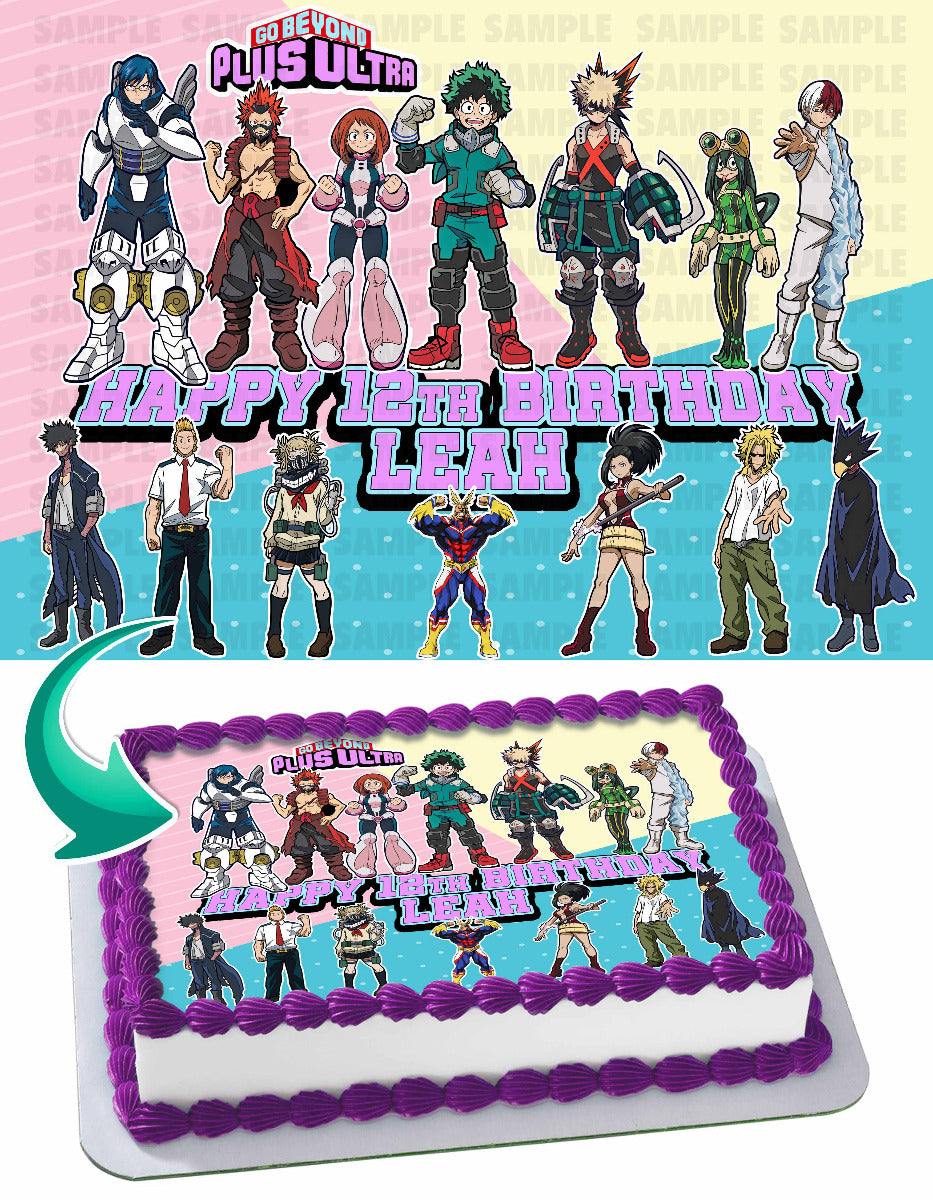 My Hero Academia 3 Edible Cake Toppers – Ediblecakeimage