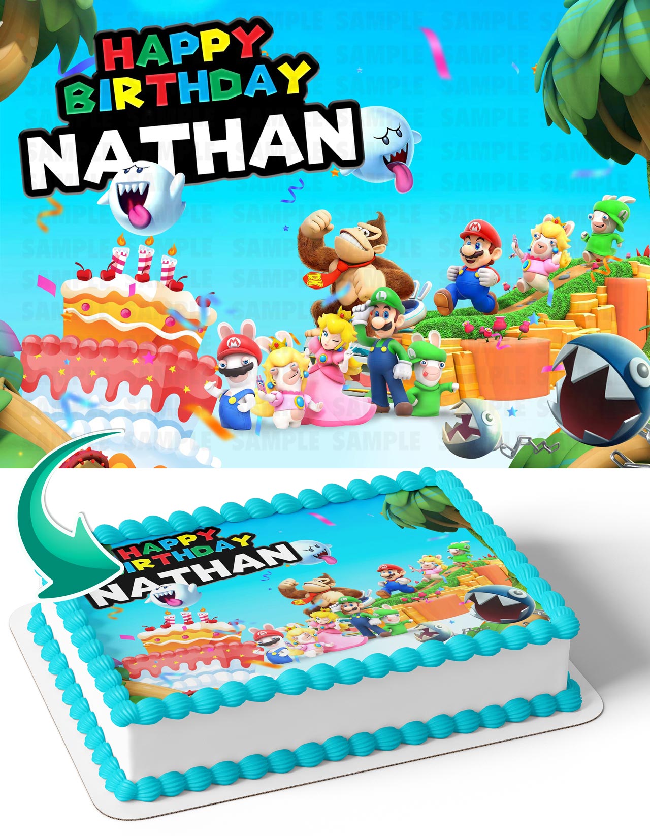 Super Mario Bros SM Edible Cake Toppers – Ediblecakeimage