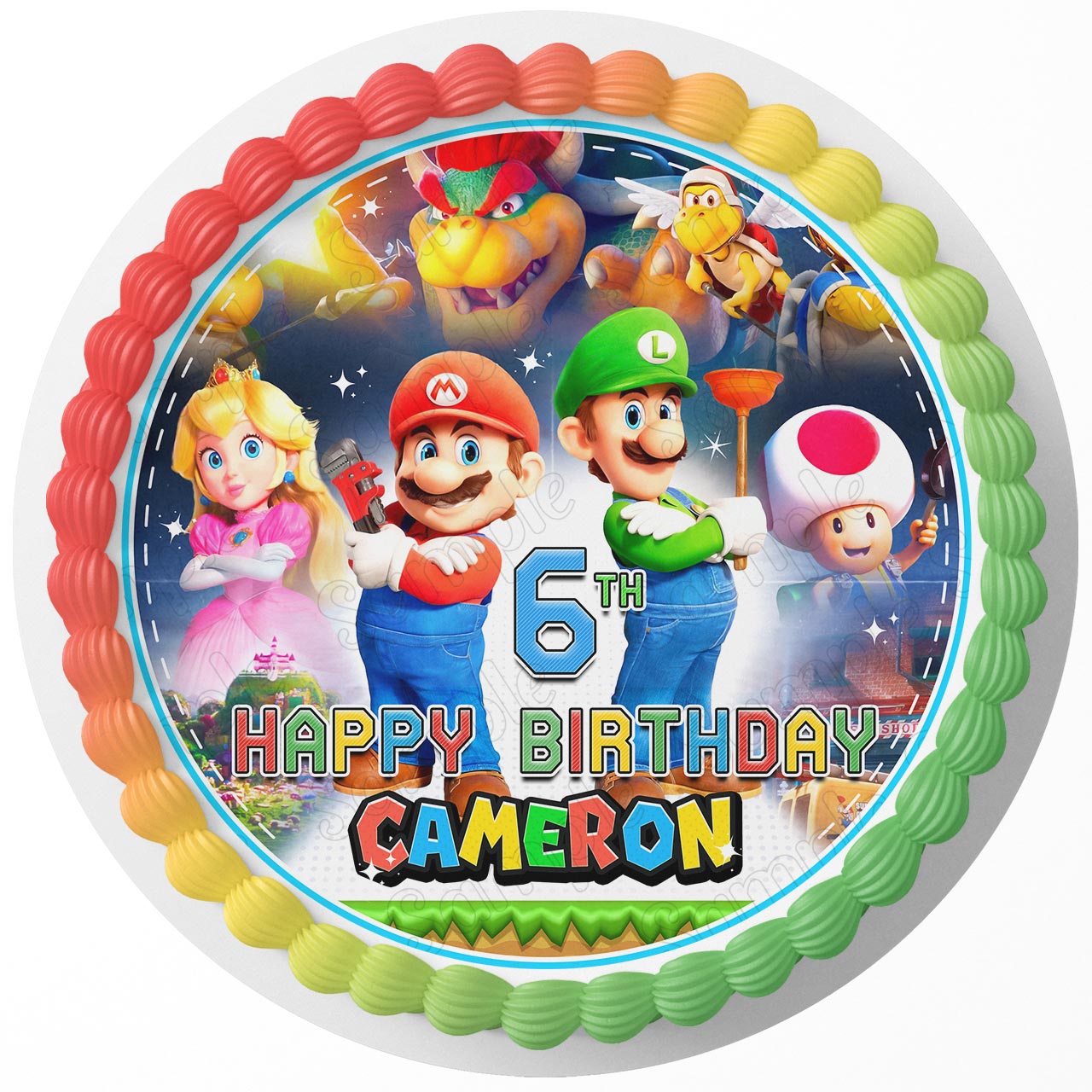 The Super Mario Bros Movie 2023 Toad Edible Cake Toppers Round –  Ediblecakeimage