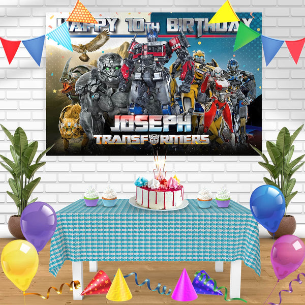 Transformers Rise Of The Beast 2023 Bn Birthday Banner Personalized Party Backdrop Decoration