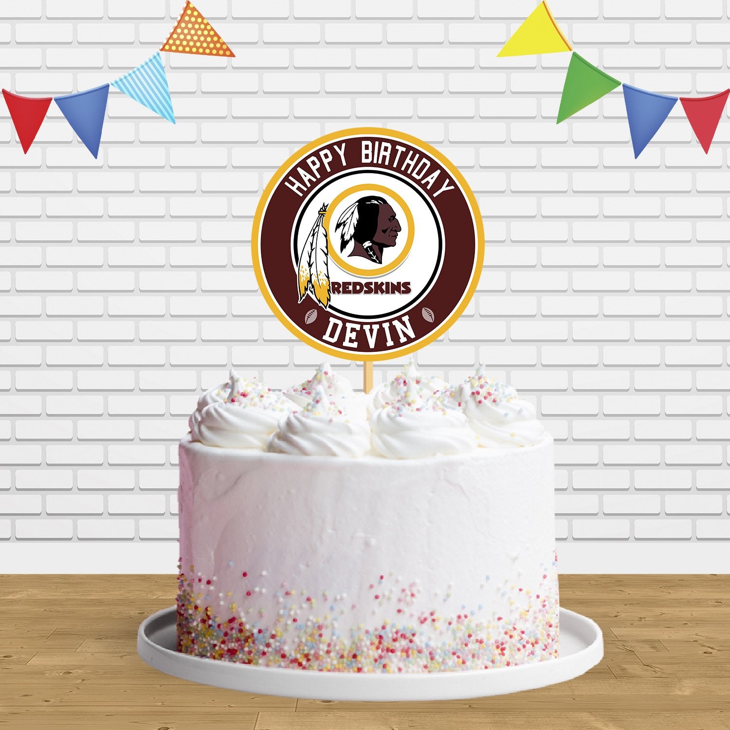 Washington Redskins Edible Cake Toppers Round – Ediblecakeimage