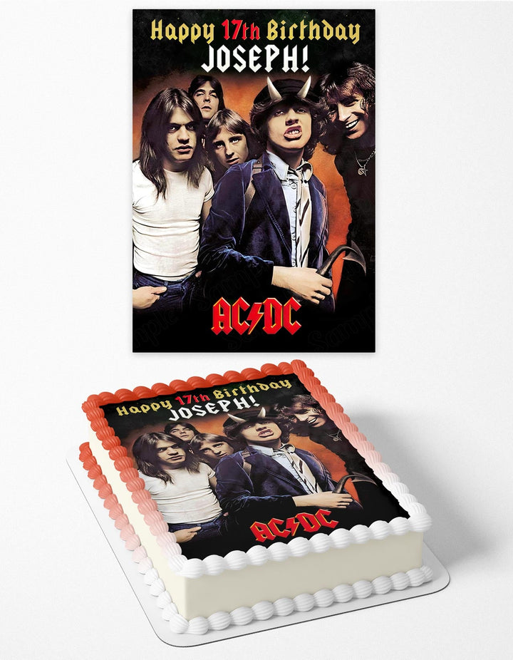 ACDC Rock Band Edible Cake Toppers