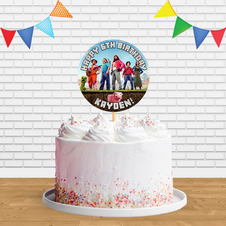 A Minecraft Movie Cake Topper Centerpiece Birthday Party Decorations