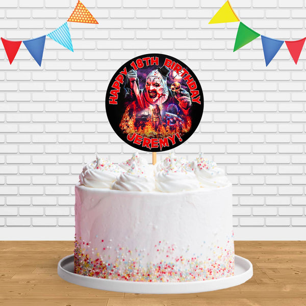 Art the Clown Terrifier Cake Topper Centerpiece Birthday Party Decorations