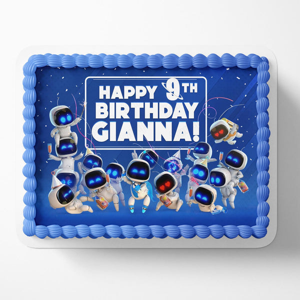 Astro Bot Captain Game Edible Cake Toppers