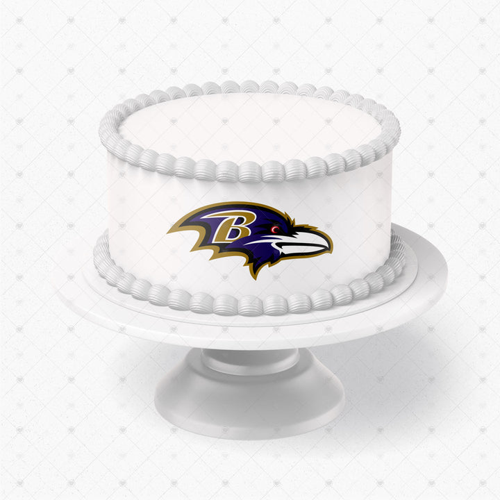 Baltimore Ravens Logo Edible Cake Toppers Logos