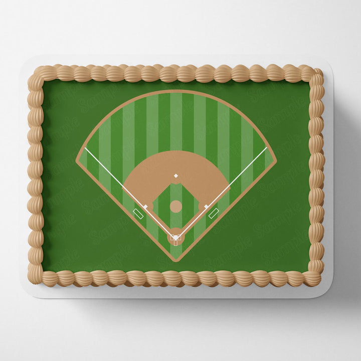 Baseball Field Statium Softball Edible Cake Toppers