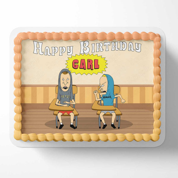 Beavis and butthead Edible Image Cake Topper Personalized Birthday Decoration Party