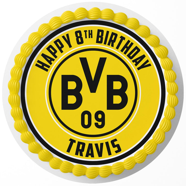 Borussia Dortmund Rd Edible Cake Toppers Round