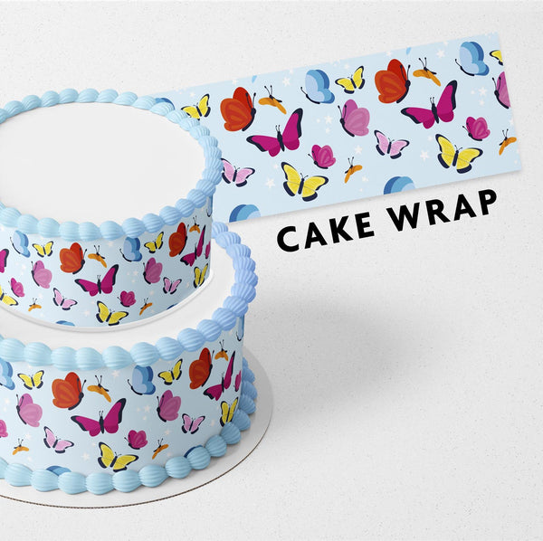 Butterflies Strips Edible Cake Toppers Cake Wraps