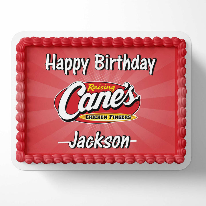 Canes Finger Chicken Lovers Edible Cake Toppers