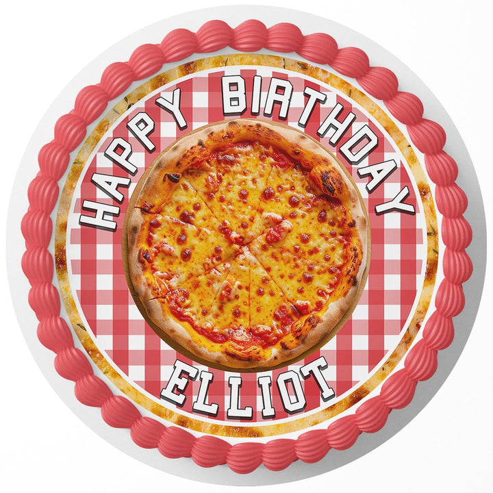 Cheese Pizza Kids Rd Edible Cake Toppers Round