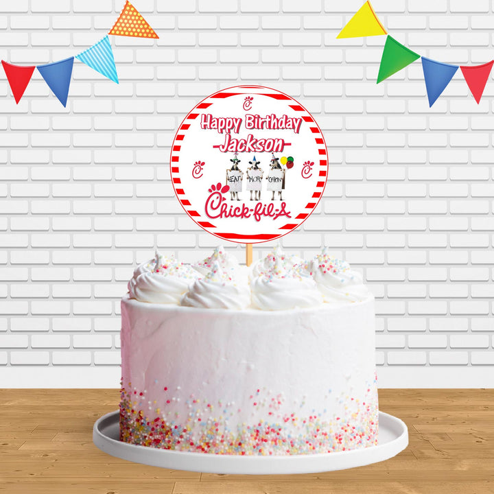 Chick fil a Kids Chicken Ct Cake Topper Centerpiece Birthday Party Decorations