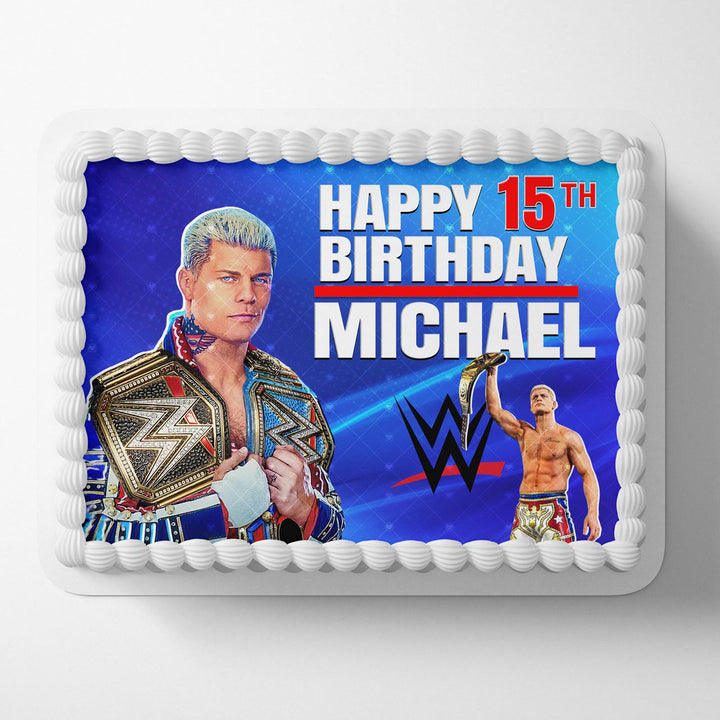 Cody Rhodes WWE SmackDown Edible Cake Toppers