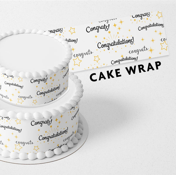 Congratulations Strips Edible Cake Toppers Cake Wraps