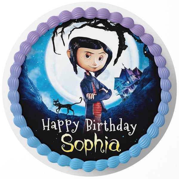 Coraline Rd Edible Cake Toppers Round