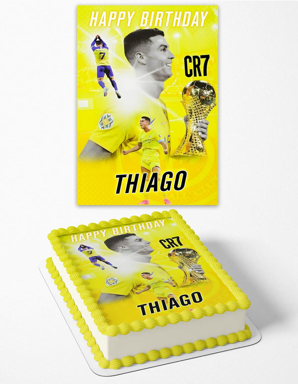 Cristiano Ronaldo Al Nassr Edible Cake Toppers