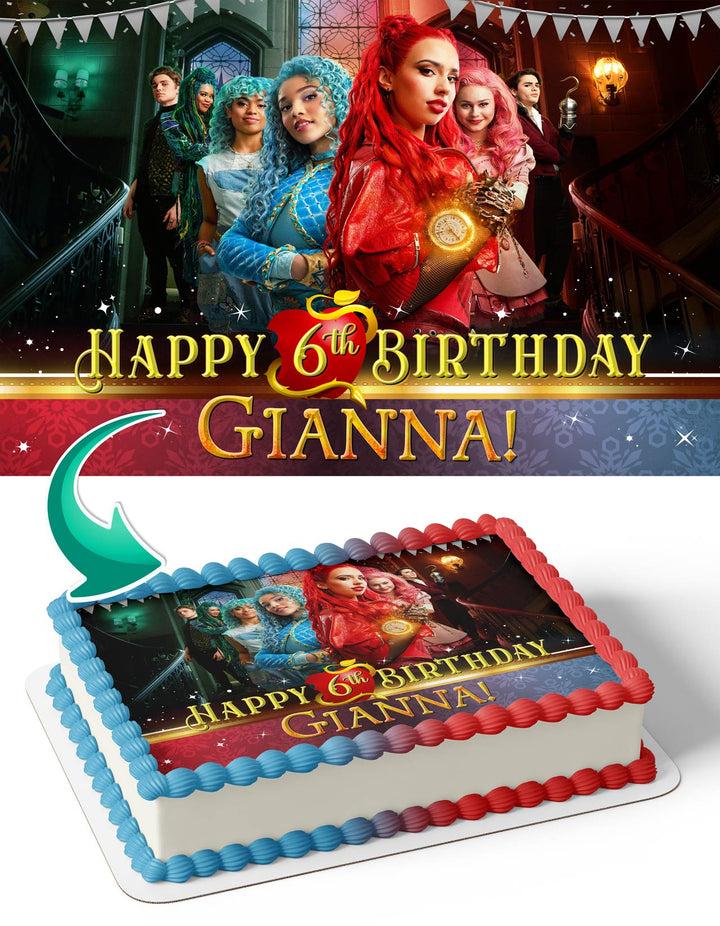 Disney Descendants The Rise of Red DDS Edible Cake Toppers