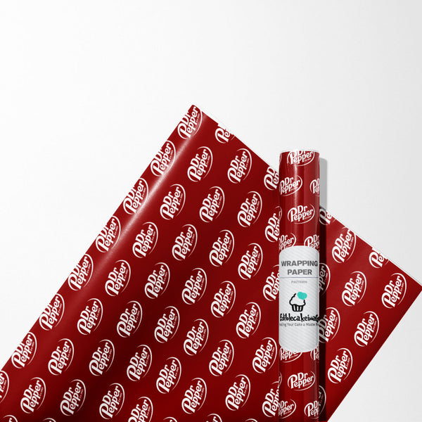 Dr Pepper Gift Wrapping Paper 58x23 Inches Roll