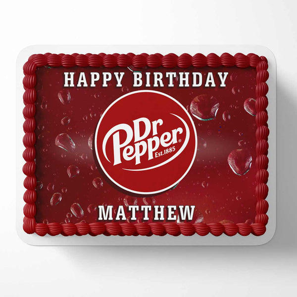 Dr Pepper Drink Fans Edible Cake Toppers