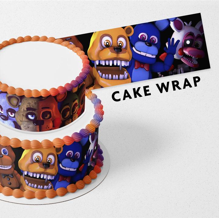 FNFA Five Nights Freddys Strips Edible Cake Toppers Cake Wraps