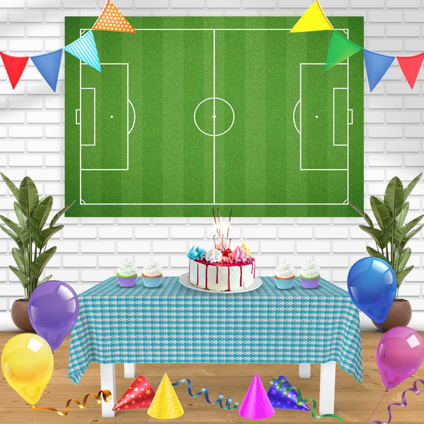 Football Soccer Field Birthday Banner Personalized Party Backdrop Decoration