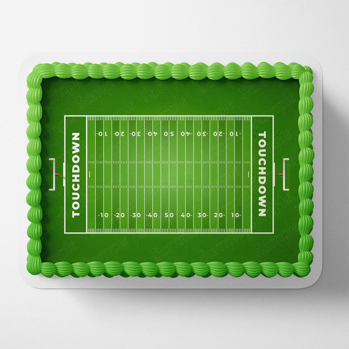 Football Touchdown Field Edible Cake Toppers