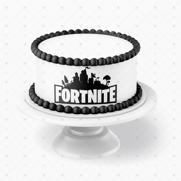 Fortnite Logo Edible Image Cake Topper Wrap Birthday Sheet Decoration Party Frosting Transfer Fondant