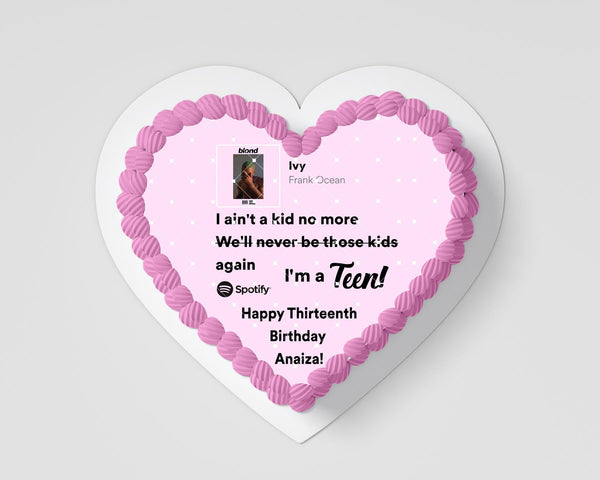 Frank Ocean Ivy Thirteenth Kid No More Teen Hearth Edible Cake Toppers Heart Shape