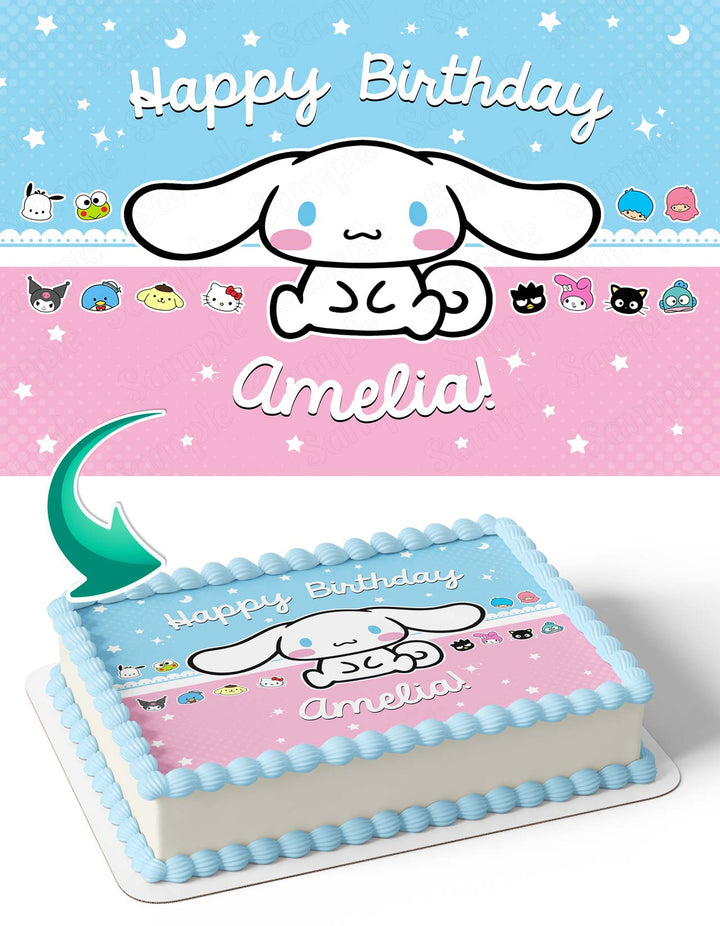 Hello Kitty Cinnamoroll Kawaii Sanrio and Friends PCB Edible Cake Toppers