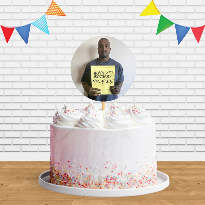 Kanye West Holding Notepad Meme Cake Topper Centerpiece Birthday Party Decorations