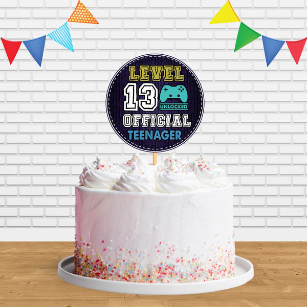 Level 13 Official Teenager Cake Topper Centerpiece Birthday Party Decorations