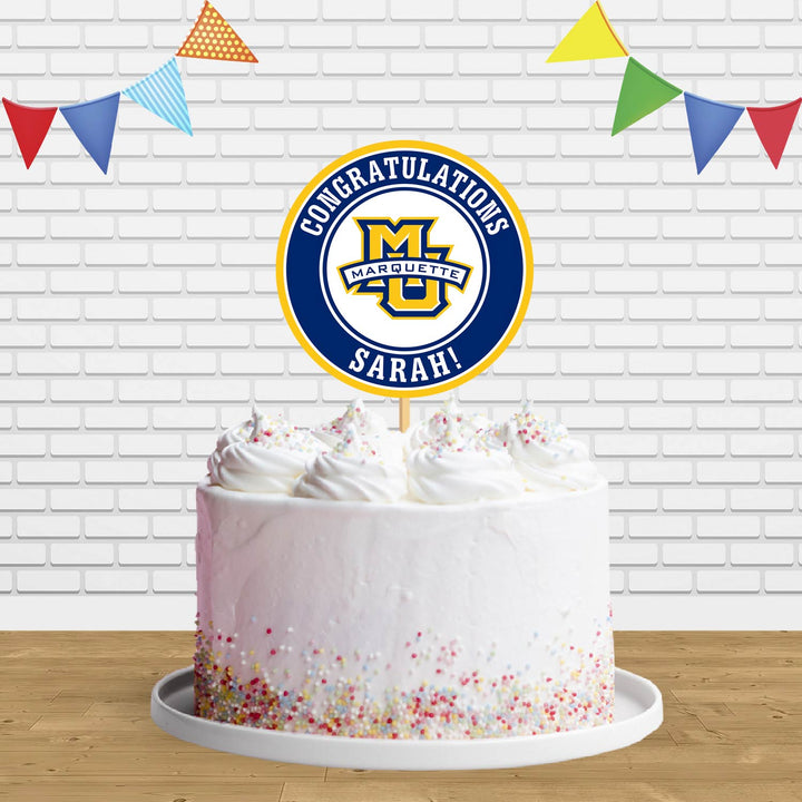 Marquette University Ct Cake Topper Centerpiece Birthday Party Decorations