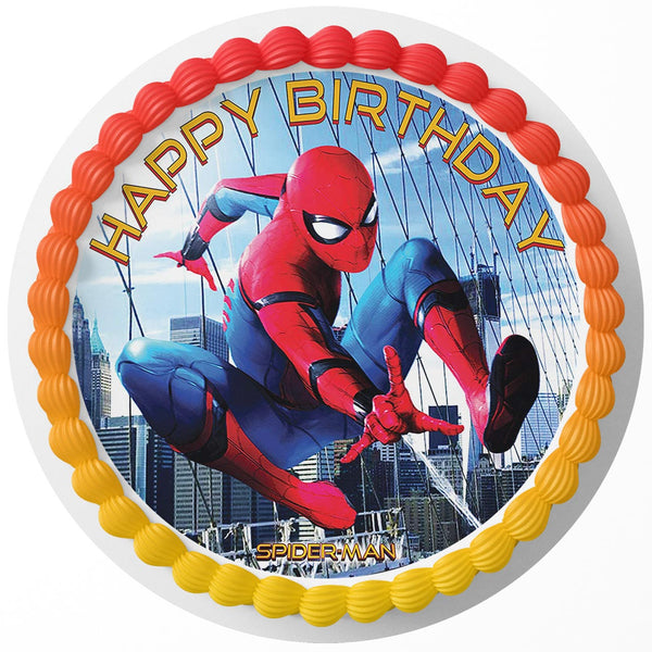 Marvel Spiderman Homecoming Edible Cake Toppers Round