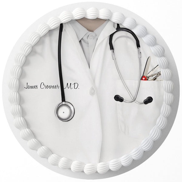 Medical Graduation Hosptial Doctor Rd Edible Cake Toppers Round